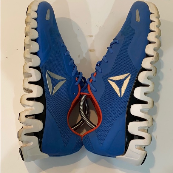 Reebok Zig Tech Woman’s Sneakers Blue/Silver 9 - Picture 3 of 10